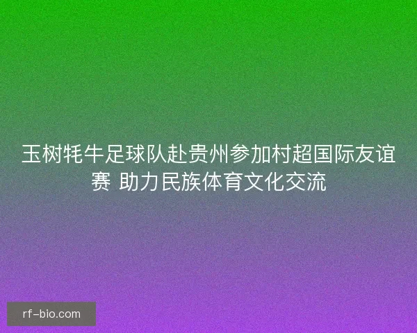 玉树牦牛足球队赴贵州参加村超国际友谊赛 助力民族体育文化交流